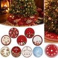 thumbnail image 1 of Yeciiwht Christmas Tree Skirt – 35in Festive Base Cover Tree Collar with Classic Holiday Patterns, Soft Fabric Tree Mat for Xmas Home & Party Decor, 1 of 7