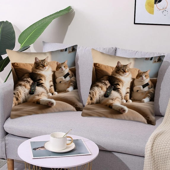 Yeciiwht Cute Animals Print Pillow Covers 18x18 Inches Decorative Throw Pillow Covers, Bedroom Living Room Sofa Cushion Covers Soft Cozy Pillow Case for Home Decoration