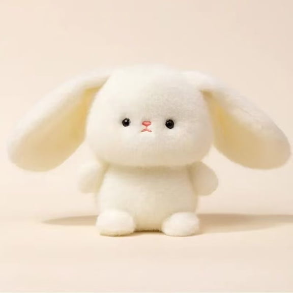 Yeciiwht Cute Plush Bunny Toy – Soft Rabbit Stuffed Animal for Desk Decor, Kids Bedroom Gift, Mini Doll for Claw Machine Prize, Kawaii Desktop Companion