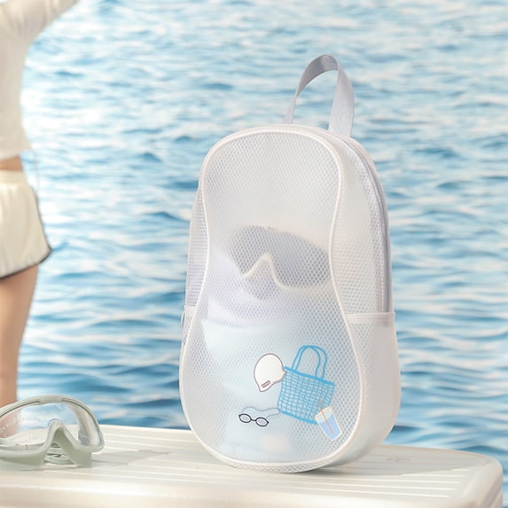Yeciiwht Dry Wet Separation Swimming Bag PVC Wash Bag Handheld Waterproof Storage Bag Sports Bag Women's Portable Beach Bag for Travel