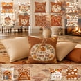 thumbnail image 1 of Yeciiwht Fall Pumpkin Maple Leaf Throw Pillow Cover – 18x18 inch Linen Cushion Case for Thanksgiving Sofa, Couch, Bed & Outdoor Decor, 1 of 8