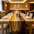 thumbnail image 1 of Yeciiwht Gradient Crinkle Table Runner – 71*35in Boho Sheer Gauze Table Flag for Wedding Party Decor, Multicolor Blended Draping Cloth for Dining & Event Tables, 1 of 6