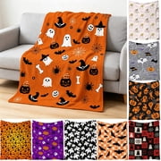 Yeciiwht Halloween Blanket - Soft Flannel Throw Blankets Warm Cozy Nap Blanket for Sofa, Couch, Bedroom & Office, Festive Decorative Blanket for All Seasons