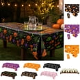 thumbnail image 1 of Yeciiwht Halloween Disposable Tablecloth 54x108 in, Large Rectangular Table Cover for Indoor Outdoor Fall Holiday Halloween Party Supplies, Black, 1 of 8