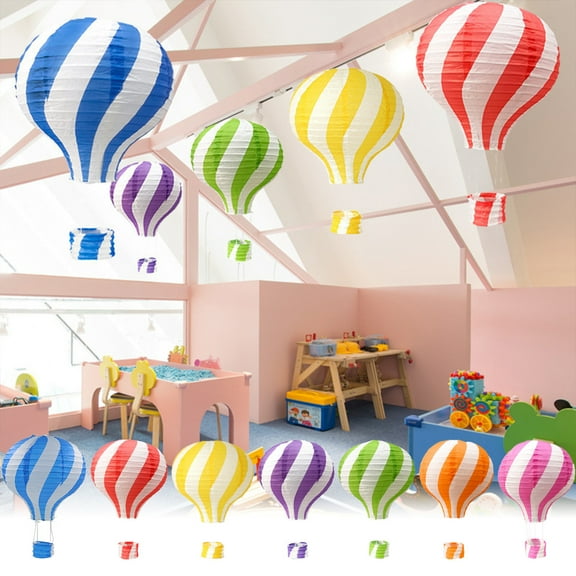 Yeciiwht Hot Air Balloon Decorations Paper Lanterns Party Valentines Day Decorations 18 Inches, Valentines Day Gifts Hanging Ornaments for Birthday, Wedding, Window, Corridor, Ceiling