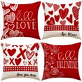 thumbnail image 1 of Yeciiwht Loving Heart Pillow Covers 18x18 Inches, Red and White Heart-shaped Decor Throw Pillow Covers Valentines Day Decorations Cushion Covers for Sofa, Bed, Couch, 1 of 5