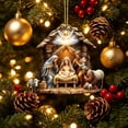thumbnail image 1 of Yeciiwht Nativity Scene Christmas Ornament – Acrylic Hanging Decoration for Tree, Home & Holiday Gift, 1 of 6