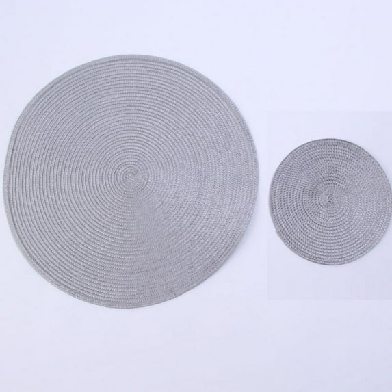 Yeciiwht Placemats Woven Table Mat Place Mat Household and Oil-proof Pad Heat Insulation Pad for Dinner Table, BBQ Party