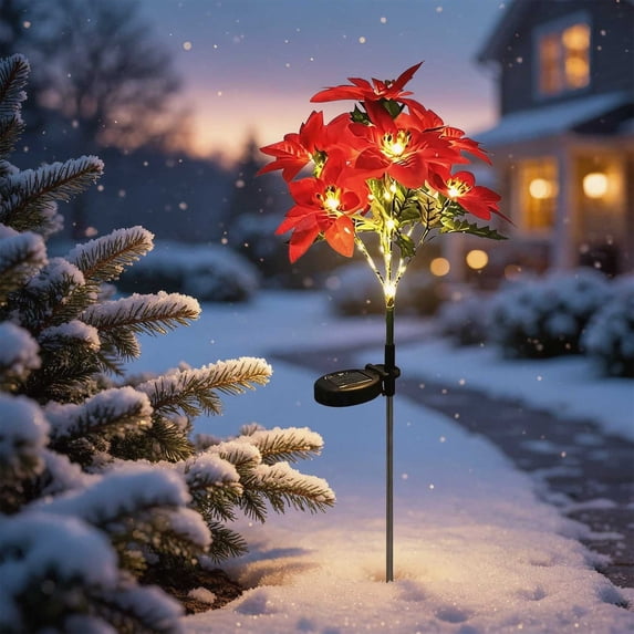 Yeciiwht Solar Stake Lights – Christmas Decoration with Warm Glow, Waterproof Outdoor Landscape Light for Yard, Garden & Walkways