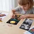 thumbnail image 1 of Yeciiwht Scratch Art Scratchboard Crafts 12 Sheets Scratch Paper with 1 Tool, Raindow Scratch Paper Colorful Engraving Painting Scenario Set, 1 of 6