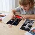 thumbnail image 1 of Yeciiwht Scratch Art Scratchboard Crafts 12 Sheets Scratch Paper with 1 Tool, Raindow Scratch Paper Colorful Engraving Painting Scenario Set, 1 of 6