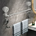 thumbnail image 1 of Yeciiwht Suction Cup Extendable Towel Racks for Bathroom, No Drill Towel Rack Bathroom Wall Mounted Storage, Scalable Towel Bar Slipper Rack Bathroom Accessories Shelf for Home, 1 of 7