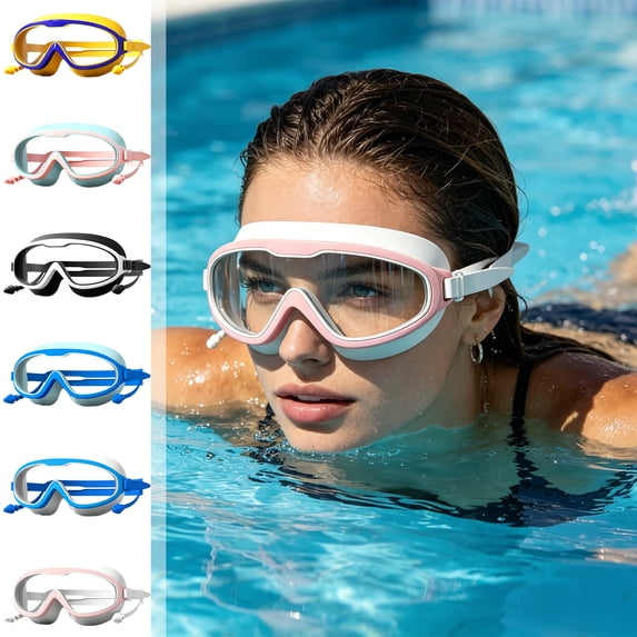 Yeciiwht Swim Goggles, Fit No Leaking Wide View Swimming Goggles, Fog-Free Eye Comfort Pool Beach Essentials for Adult Men Women