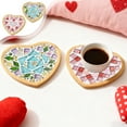thumbnail image 1 of Yeciiwht Valentines Day Decorations Coasters Crafts Mosaicss Tile Set Wooden Cup Mats, Mixed Color Coaster Handcrafted Creative Gifts Drink Coasters, Valentines Day Gifts for Her and Him, 1 of 7