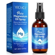 Yecuce 100% Pure & Natural Magnesium Oil Spray,Improves Quality of Sleep & Relaxes Muscles Tension，2.0 fl.oz