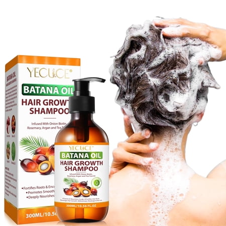 Yecuce Batana Oil Hair Shampoo,Pure Plant Extracts Cleansing and Nourishing Scalp Shampoo,Daily Hair Cleaning & Care,Unisex,10.1 fl.oz