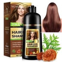 Yecuce Hair Dye Shampoo for Gray Hair 500ml for Women Men, Long Lasting, Nourishing, Anti Fall - 03 Chestnut Brown