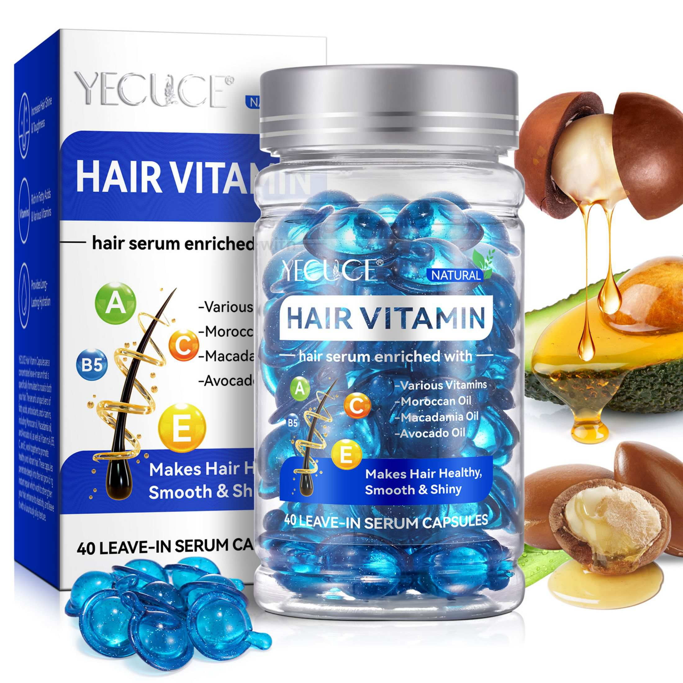 Yecuce Hair Vitamin Capsules No Rinse And Safe For All Hair Style Hair yecuce-hair-vitamin-capsules-no-rinse-and-safe-for-all-hair-style-hair