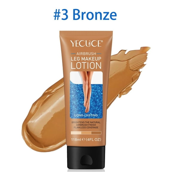 Airbrush Leg Makeup Lotion, Flawlessly Covers Leg Imperfections, Long Lasting & Waterproof Leg Makeup Cream,#3 Bronze