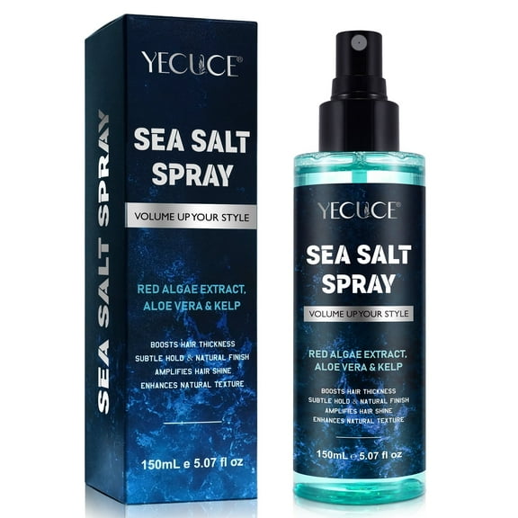Yecuce Sea Salt Spray for Texturizing & Volumizing Curly Hair-Men & Women Hair Spary-Styling Spray for Enhances Hair Shine,Natural Ingredients,5.07 oz