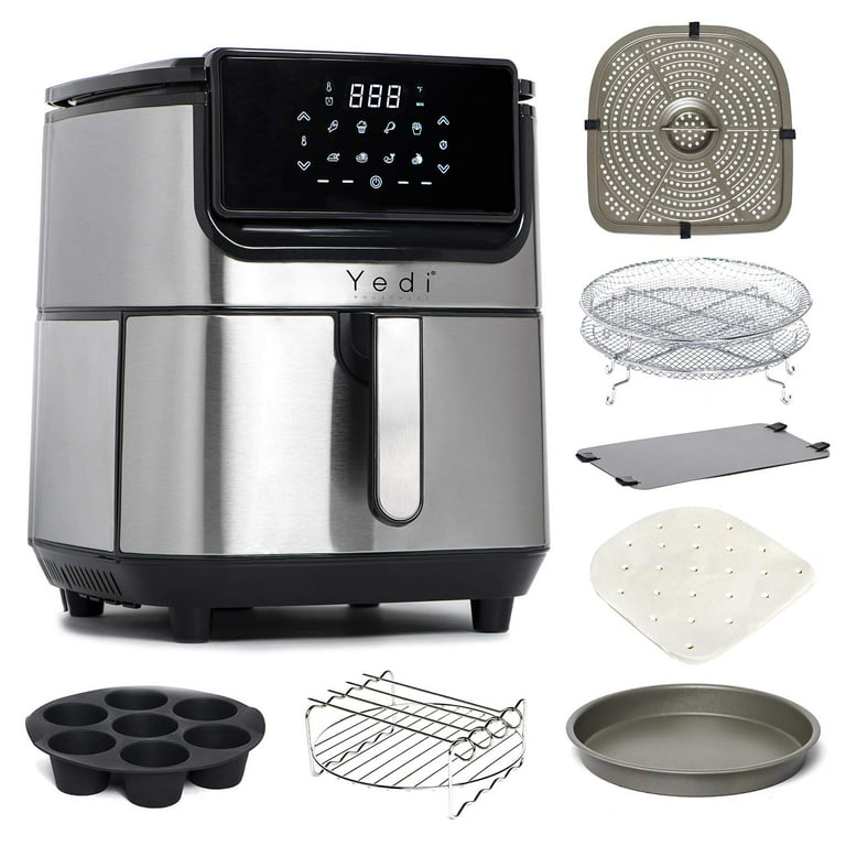 https://i5.walmartimages.com/seo/Yedi-Evolution-Air-Fryer-6-8-Quart-Stainless-Steel-Ceramic-Cooking-Basket-with-Deluxe-Accessory-Kit-and-Recipe-Book_eb157154-2815-4afa-acfc-30ea4b641864.bd4e60a02c99e01e733d5c94b30ab6c5.jpeg?odnHeight=768&odnWidth=768&odnBg=FFFFFF