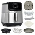 thumbnail image 1 of Yedi Evolution Air Fryer, 6.8 Quart, Stainless Steel, Ceramic Cooking Basket, with Deluxe Accessory Kit and Recipe Book, 1 of 6