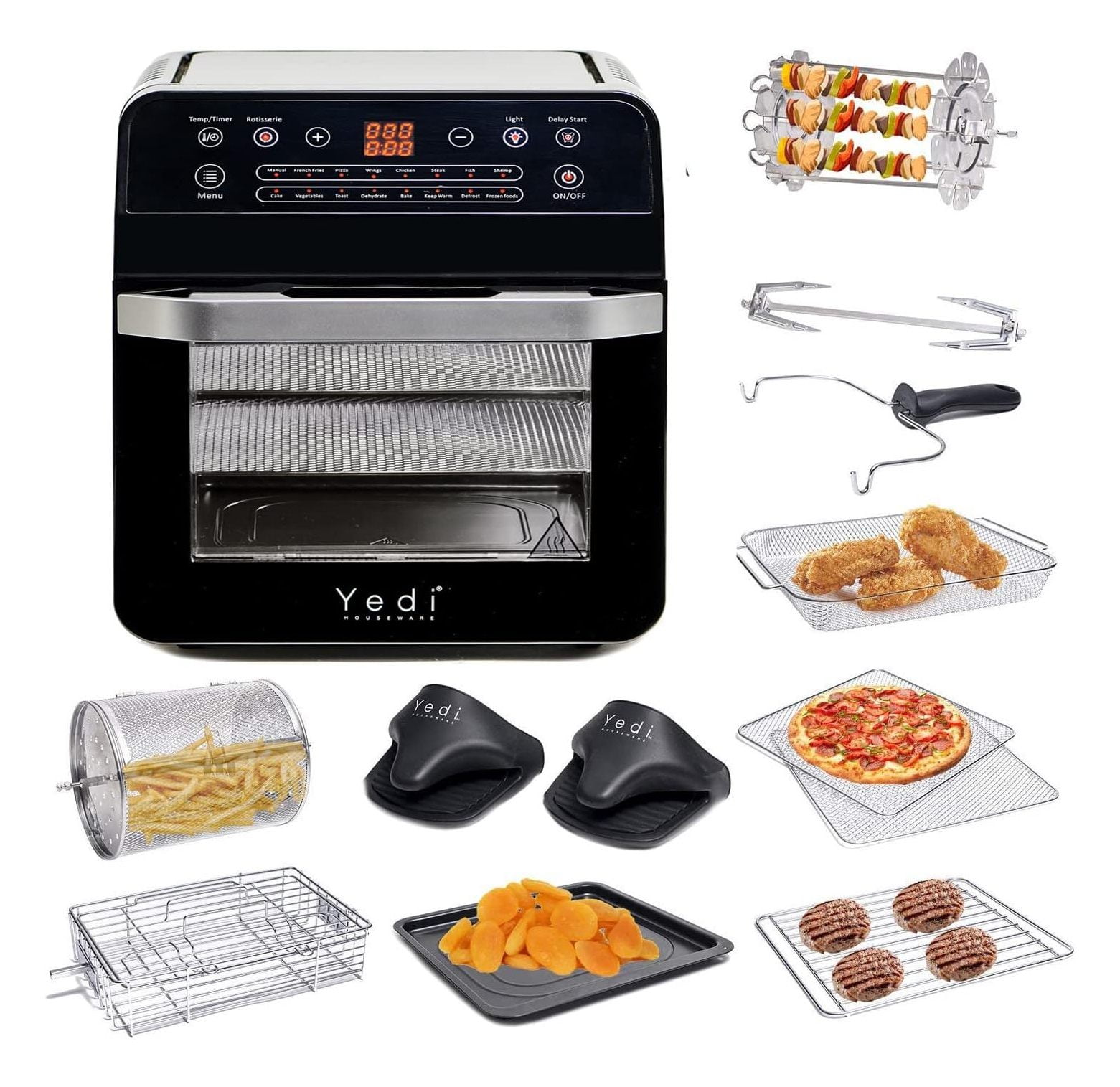 Yedi Total Package 18in1 Air Fryer Oven, Air Fryer with Rotisserie