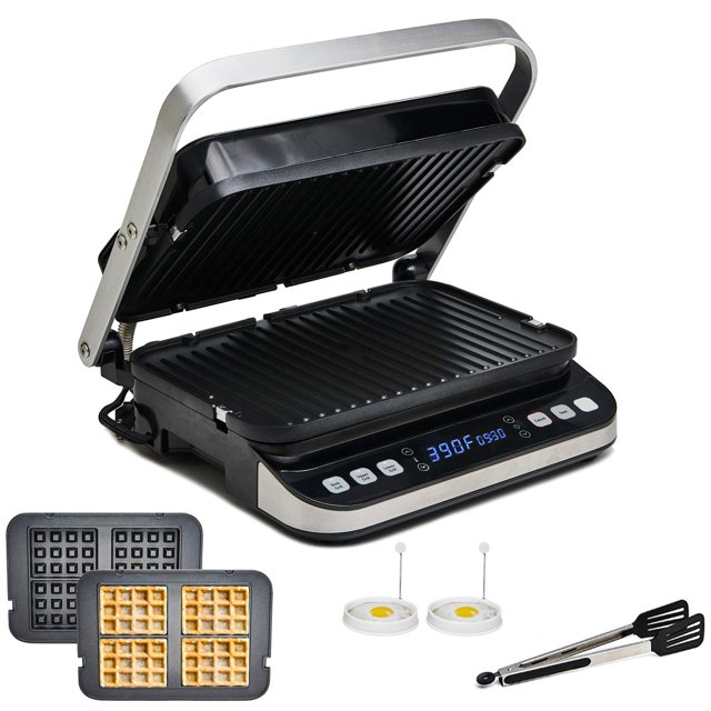 Yedi Total Package 6in1 Grill with Large Removable Plates, Waffle