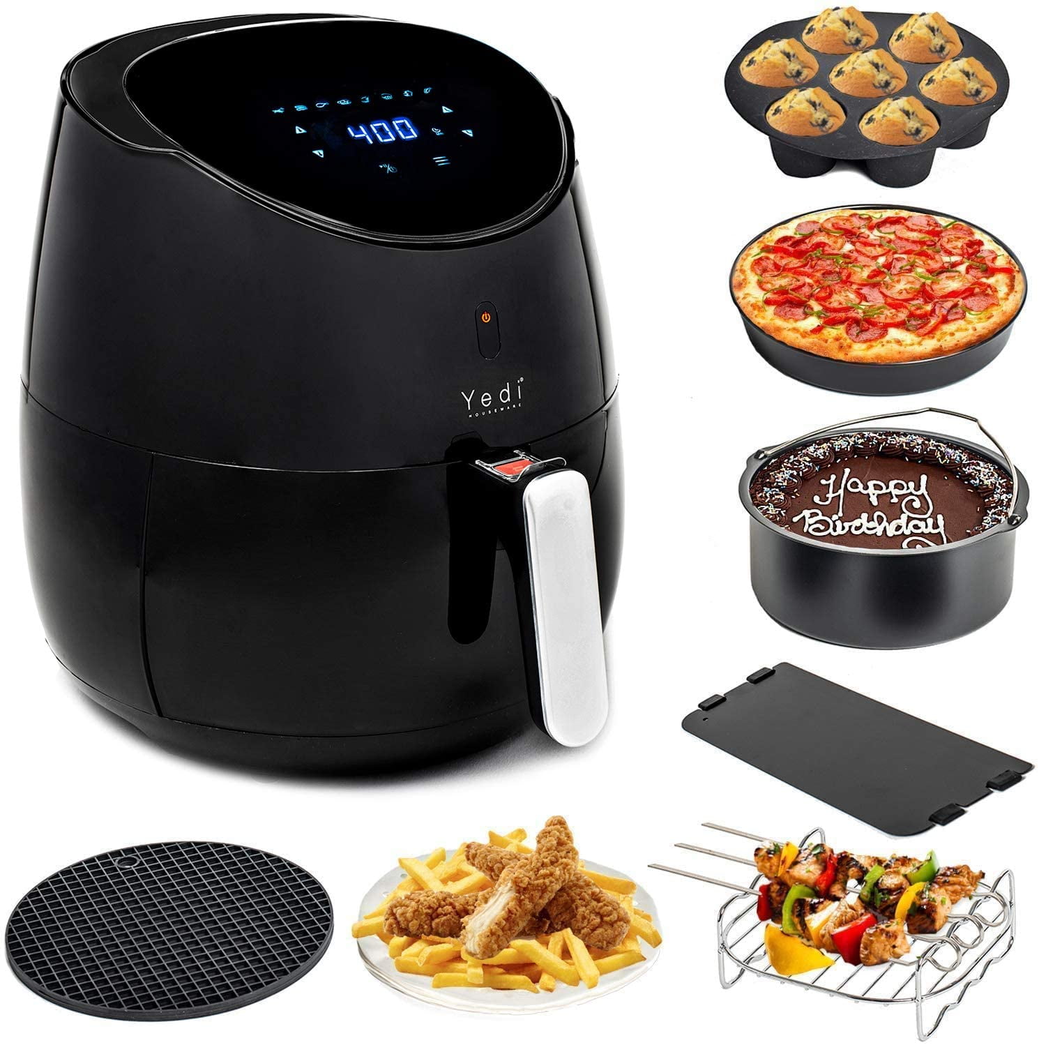 Yedi Total Package 18-in-1 Air Fryer Oven, Air Fryer with Rotisserie and  Dehydrator + 100 Recipes, 12.7 Quart