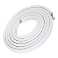 thumbnail image 1 of Yedigre 25FT Mini Split Line Set for Fixed Frequency 1P Air Conditioner, Air Conditioning Pipe with Flared Nuts, White Thickened PE Insulated Coil HVAC Hose, Heat Pump System Tubing Replacement, 1 of 8