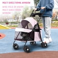 thumbnail image 1 of Yedigre 4-Wheel Folding Pet Stroller with Cup Holder, Large Breathable Mesh – Outdoor Travel Dog Cat Carrier Stroller, 1 of 9