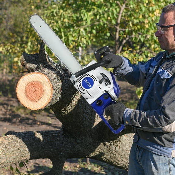 Yedigre 58cc 2-Cycle Gas Chainsaw with 20-Inch Bar - Handheld Logging Tool for Wood Cutting & Tree Trimming | Safety Chain & Anti-Vibration System | Quick-Start Technology