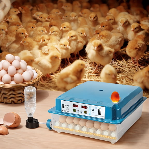Yedigre 64 Egg Incubator with Auto Turner – Digital Temperature Control (89°F), for Chicken, Duck & Quail Eggs
