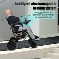 Yedigre Adults Electric Wheelchair with Large Footrest, Foldable Motorized Wheelchair, 12-Mile Range 500W Motor Portable Elderly Wheelchair