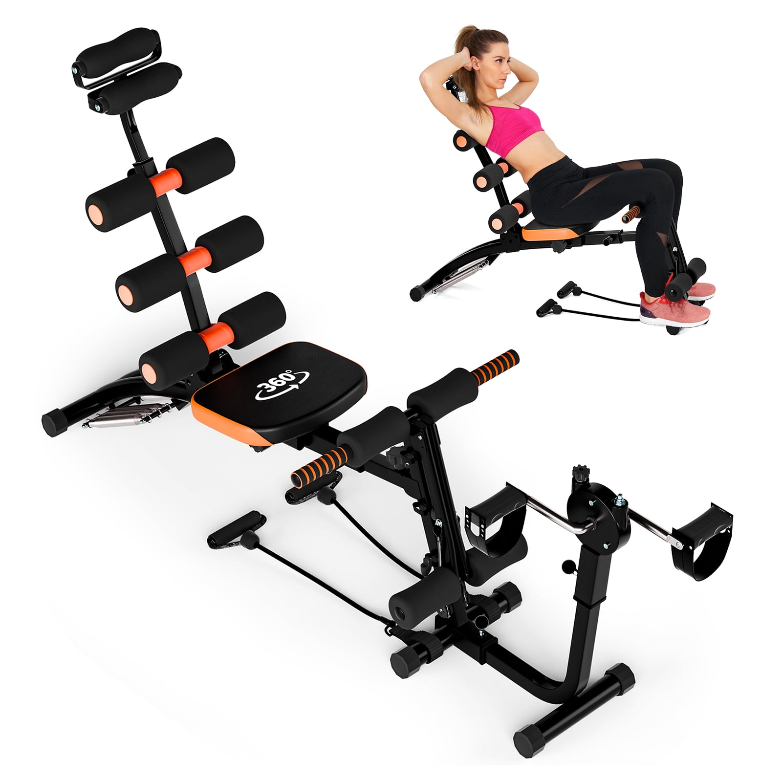 Yedigre All-in-One Adjustable Ab Workout Bench – Foldable Multi-Functional Fitness Bench for Home Gym