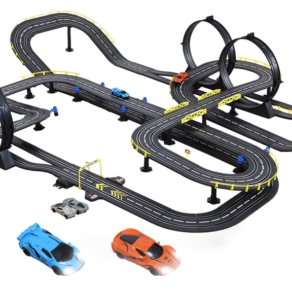 Yedigre Electric Slot Car Race Track Set for Kids, Electric Remote Control Track Car High Speed Showdown,Gifts Toys for Boys Girls Ages 8-10