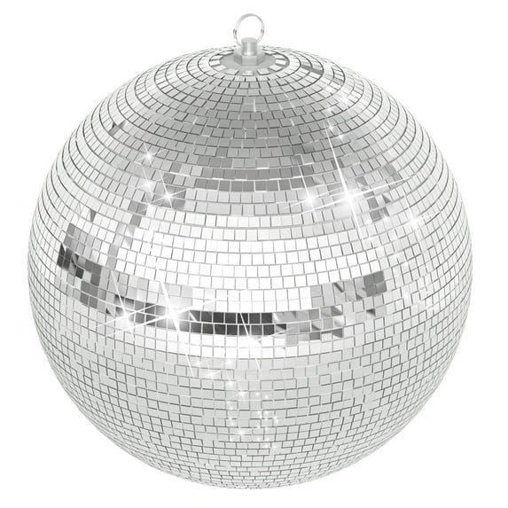 Yedigre Large Disco Ball, Hanging Disco Ball, Silver Color Disco Ball, Big Disco Ball Wedding Decoration (12/16/20Inch)