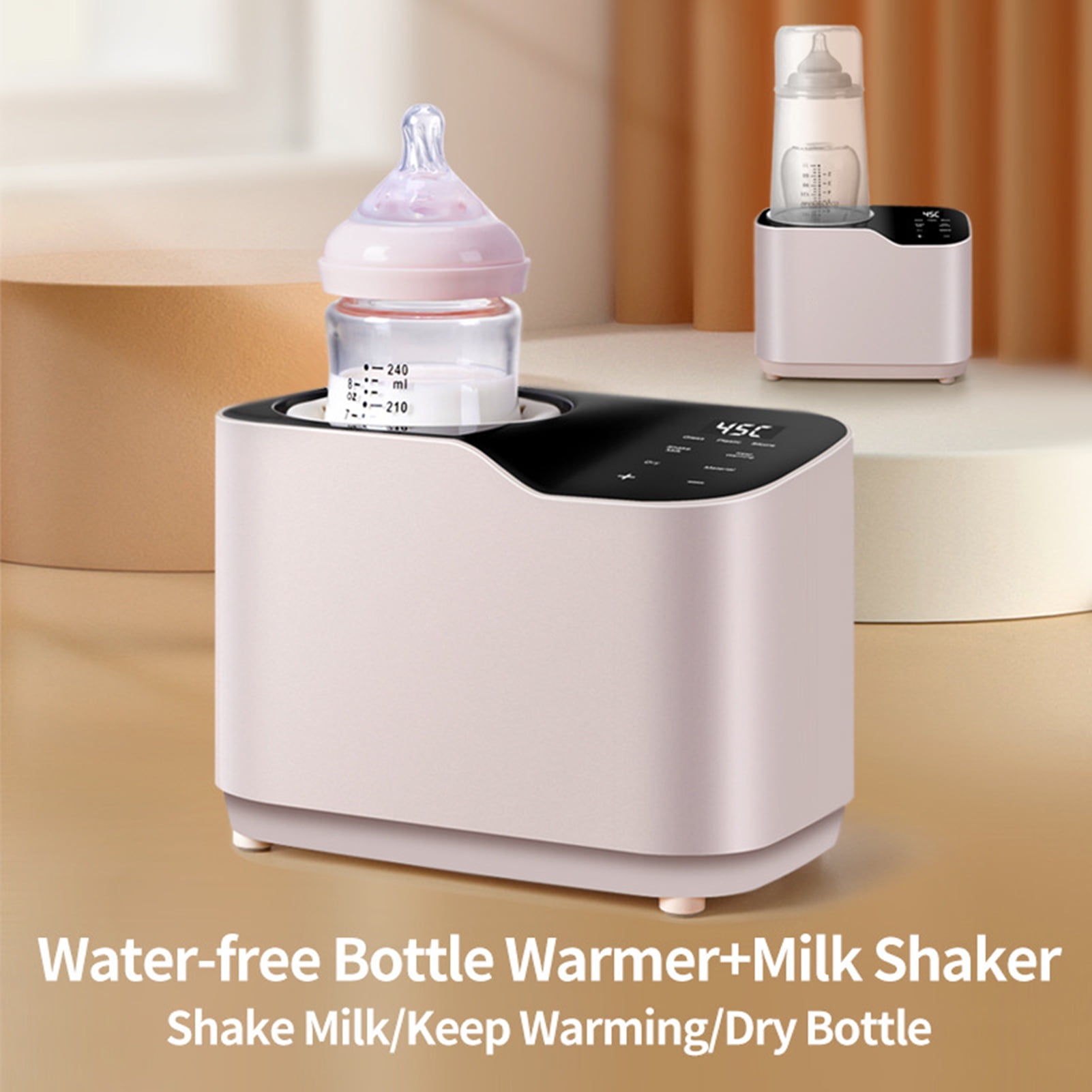 Yedigre Milk Warmer with Thermostatic Feeding Waterless Heating Rotary Heating Easy to Use Universal Baby Bottle Warmer for Safe Heating