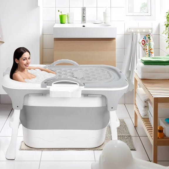 Yedigre Portable Foldable Bathtub – Hot & Cold Use, Insulated, Compact for Travel & Home