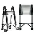 thumbnail image 1 of Yedigre Telescoping Extension Ladder, Stainless Steel Folding Telescopic Ladder with Locking Mechanism, 1 of 12