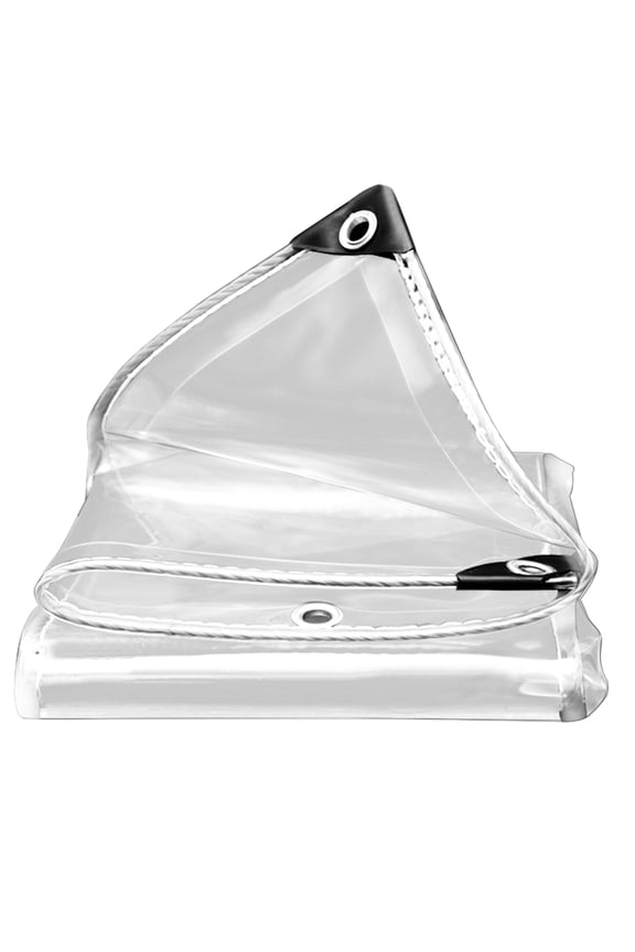 Transparent Tarpaulin, Clear Waterproof Tarp for Greenhouse, Roofing Panels with Metal Grommets, Clear Greenhouse Heavy Duty Tarp for Balcony Garden Patio (8.5x10 ft)