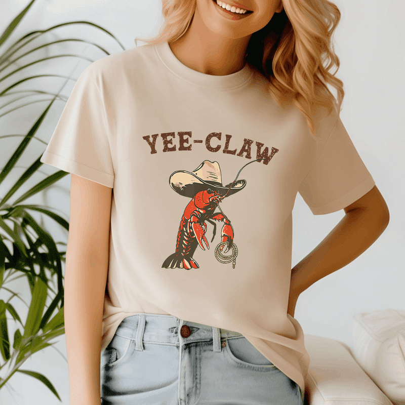 Yeecaw Yee Claw Yee Haw Crab Shirt, Cowboy Crawfish Meme Shirt, Funny Crawfish ...
