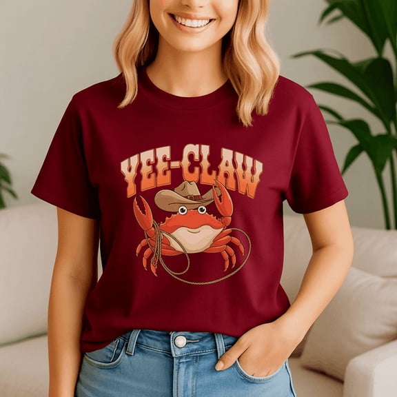 Yee Claw Yee Haw Crab Shirt, Cowboy Crawfish Meme Shirt, Funny Crawfish Tee, Summer Tee