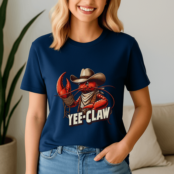 Yee Claw Yee Haw Crab Shirt, Cowboy Crawfish Meme Shirt, Funny Crawfish Tee, Summer Tee