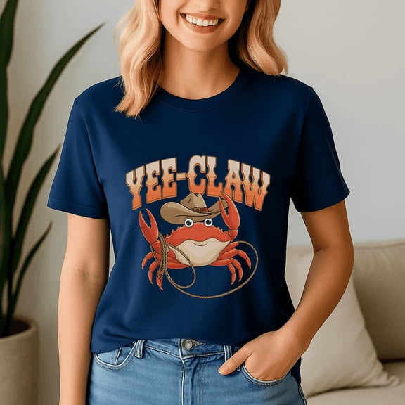 Yee Claw Yee Haw Crab Shirt, Cowboy Crawfish Meme Shirt, Funny Crawfish Tee, Summer Tee