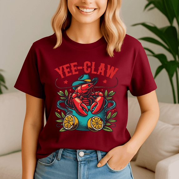 Yee Claw Yee Haw Crab Shirt, Cowboy Crawfish Meme Shirt, Funny Crawfish Tee, Summer Tee