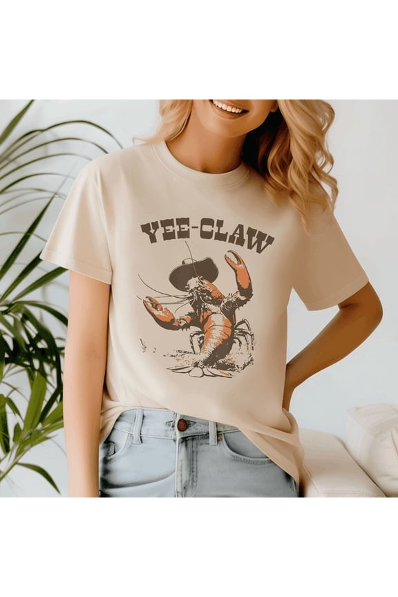 Yee Claw Yee Haw Crab Shirt, Cowboy Crawfish Meme Shirt, Funny Crawfish Tee, Summer Tee