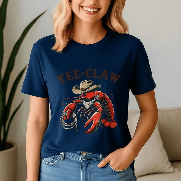 Yee Claw Yee Haw Crab Shirt, Cowboy Crawfish Meme Shirt, Funny Crawfish Tee, Summer Tee