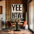 thumbnail image 1 of Yee Haw Cowgirl Poster, Western Room Decor, Rodeo Art Print Home Decor #3073, Stretched Canvas Size 8x12, 1 of 4