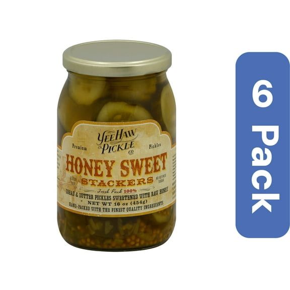 Yee Haw Pickles Pickles Honey Sweet Stackers (Pack of 6)